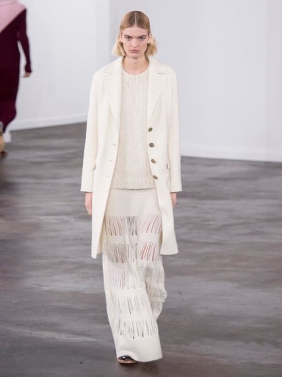 GABRIELA HEARST Rodine rib-knit tiered wool-blend skirt ~ cream knitted maxi skirts