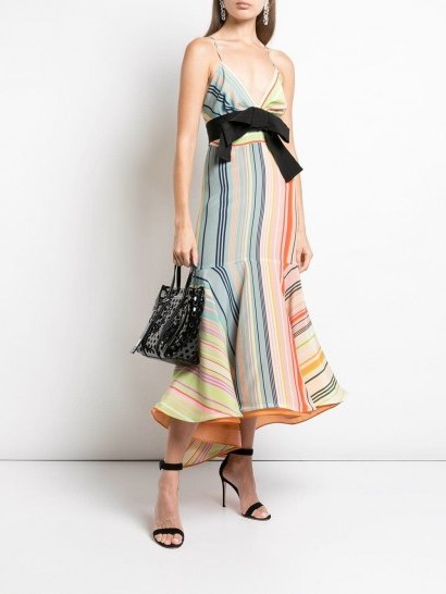 SILVIA TCHERASSI Summer Stripes dress – voluminous hemlines - flipped