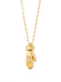 ALIGHIERI The Curator gold-plated hand pendant necklace