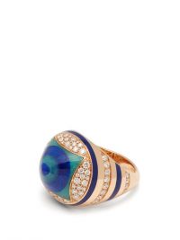Francesca Villa You Spin Me Around diamond & lapis ring | luxe statement jewellery
