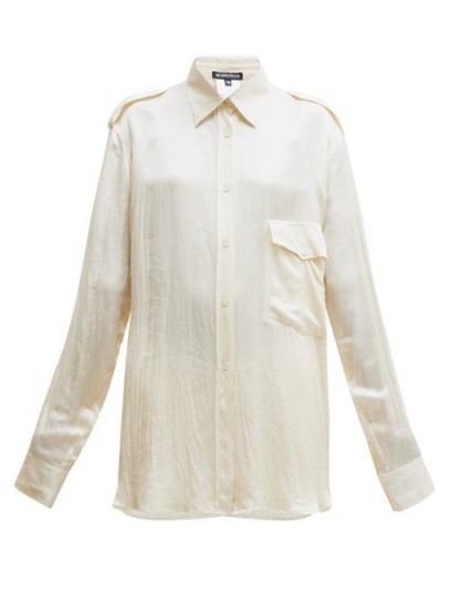 ANN DEMEULEMEESTER Buttoned nanette blouse in cream