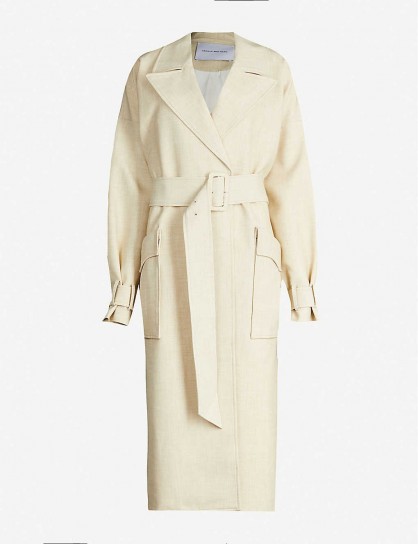 CAMILLA AND MARC Theo woven trench coat in light-beige | neutral autumn ...