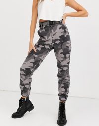 Hollister structured utility jogger in camo in grey