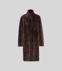 REISS JOY SHEARLING REVERSIBLE COAT CHOCOLATE ~ luxe winter coats