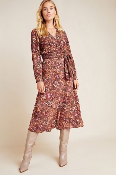 Kachel Allegra A-Line Skirt in Wine / colours for Autumn fashion