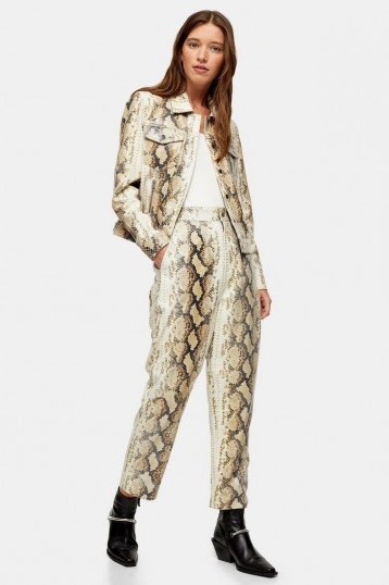 TOPSHOP Leather Snake Print Trousers / follow the latest trends - flipped