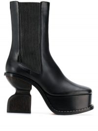 LOEWE 105mm platform boots with cut-out heel