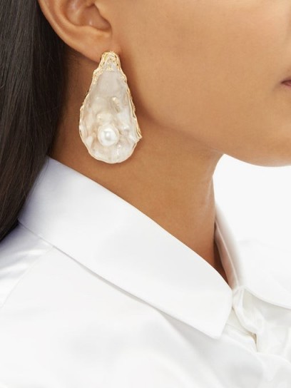 BURBERRY Mariner oyster shell earrings | ocean inspired accessory