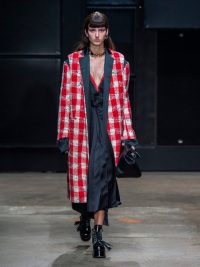 MARNI Reversible red checked gilet coat