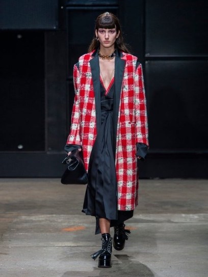 MARNI Reversible red checked gilet coat - flipped
