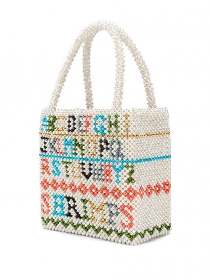 SHRIMPS Hera alphabet tote bag – sweet beaded handbag