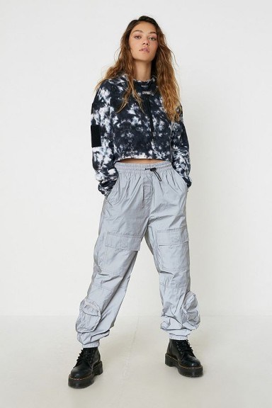UO Stella Reflective Joggers in Silver - flipped