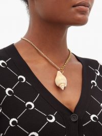 MARINE SERRE Upcycled shell pendant necklace ~ sea inspired pendants
