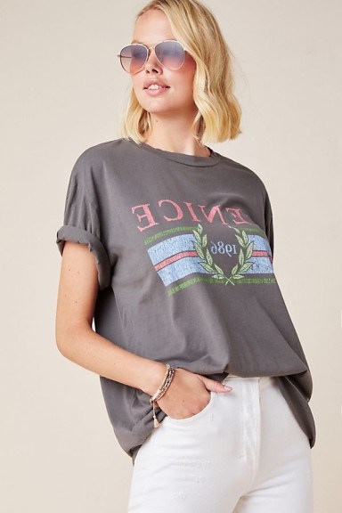Show Me Your Mumu Venice Graphic Tee in Carbon - flipped