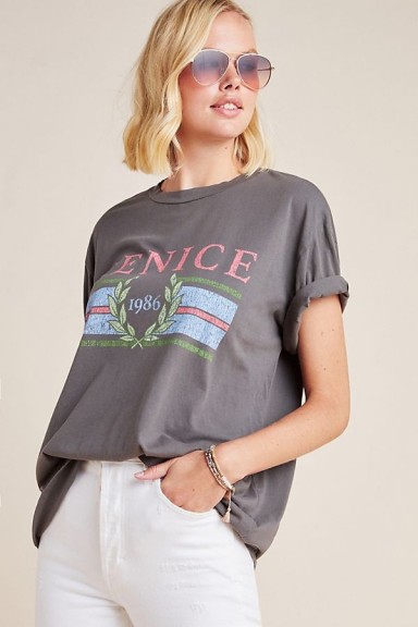 Show Me Your Mumu Venice Graphic Tee in Carbon