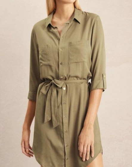 heidi klein Venice Relaxed Shirt Dress – holiday lunch fashion – poolside clothing - flipped