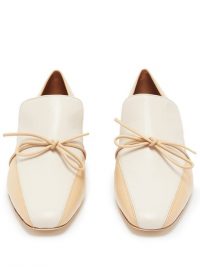 MALONE SOULIERS X Roksanda Celia knotted leather loafers in beige