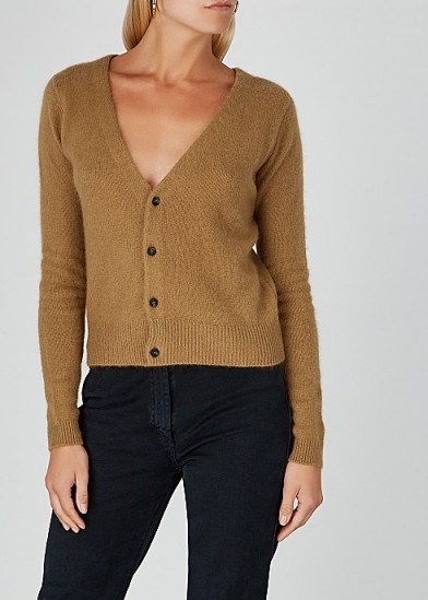 AMERICAN VINTAGE Gogojet brown knitted cardigan ~ V-neck cardi - flipped