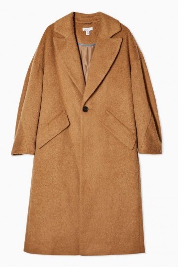 Topshop Camel Slouchy Coat | light-brown Fall coats - flipped