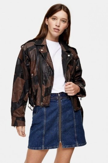 TOPSHOP CONSIDERED Black Patch Jacket – patchwork jackets - flipped