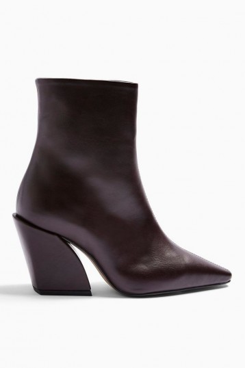 CONSIDERED VALENCIA Vegan Burgundy Boots / Topshop footwear