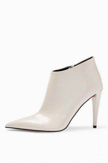 TOPSHOP HARLOW White Point Boots / point toe booties - flipped