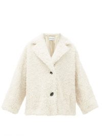 STAND STUDIO Merilyn faux-shearling coat in ivory / textured teddy coats