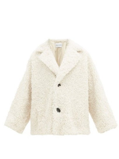STAND STUDIO Merilyn faux-shearling coat in ivory / textured teddy coats - flipped