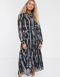 Only Tie dye maxi dress with high neck