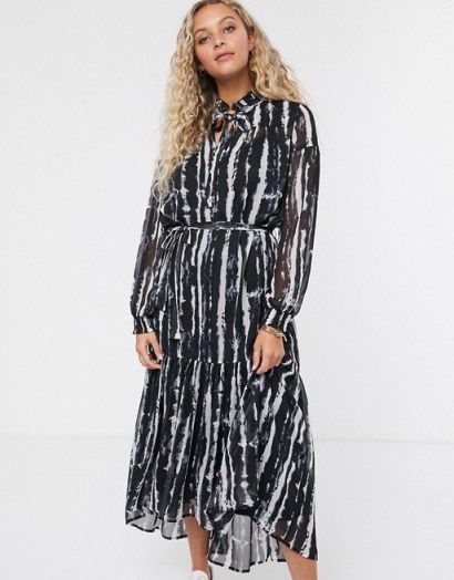 Only Tie dye maxi dress with high neck - flipped