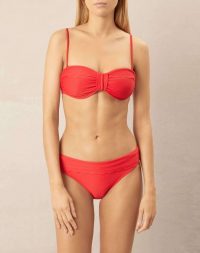 heidi klein Pampelonne Scallop Balcony Bikini in red – bright bikinis