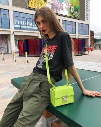 Pauls Boutique SADIE SMALL BOX BAG in LIME | bright green bags