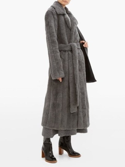 GABRIELA HEARST Pavlovna wool-blend coat in grey ~ luxe winter coats - flipped