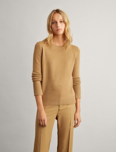 Joseph Pure Cashmere Knit in Camel | classic knitwear | winter wardrobe staple - flipped