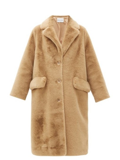 STAND STUDIO Theresa brown faux-fur coat / luxury winter coats