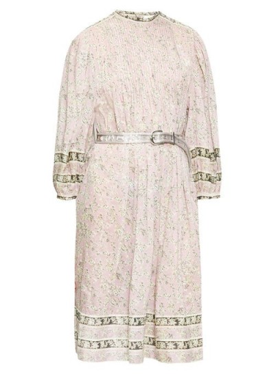 ISABEL MARANT ÉTOILE Vanille floral-print pintuck pleated dress in pink