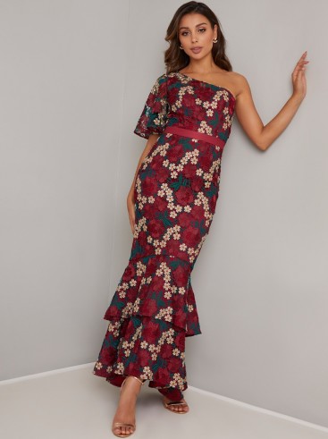 Chi Chi Aster Dress | one shoulder tiered maxi