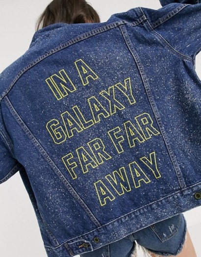 Levi’s X Star Wars Force denim jacket in vintage wash / slogan jackets