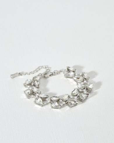 Ted Baker MALISON Mayfair crystal bracelet ~ silver tone party jewellery - flipped