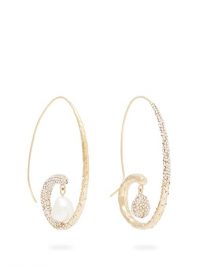 GIVENCHY Moonlight Pearl mismatched hoop earrings / glamorous statement hoops