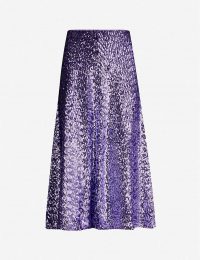 SAMSOE & SAMSOE Henny sequinned midi skirt in aster purple