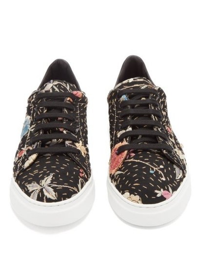BY WALID 19th-century tapestry trainers in black - flipped