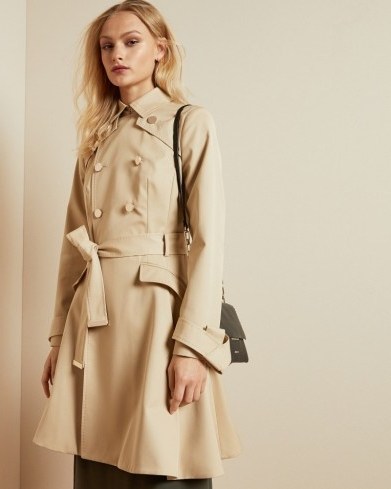 Ted Baker LUCIEY Traditional belted mac in natural ~ classic mac - flipped