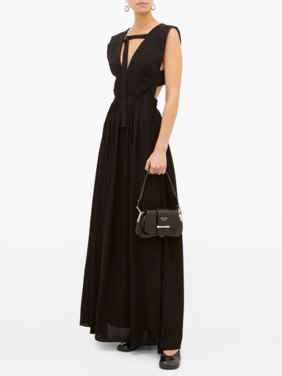 PROENZA SCHOULER V-neckline crepe maxi dress in black - flipped