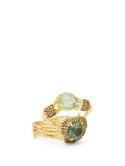 DANIELA VILLEGAS Belisama sapphire, peridot & tourmaline ring ~ luxe stone rings - flipped