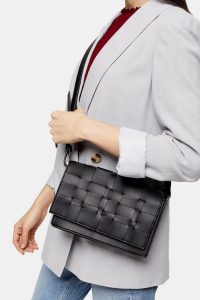 Topshop Black Weave Cross Body Bag | stylish crossbody