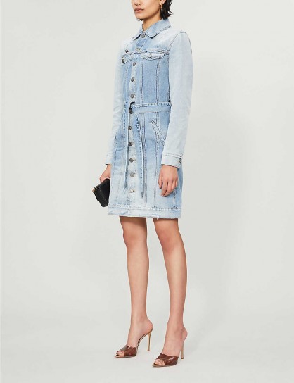 GIVENCHY Belted ripped denim mini dress | keep it chic and casual