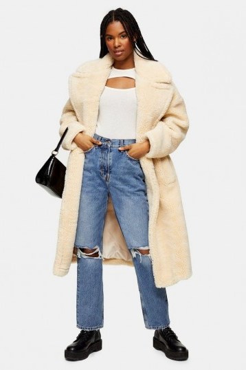 Topshop Mid Blue Ripped Dad Jeans - flipped