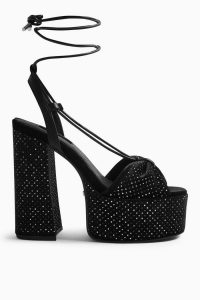 Topshop RAVE Black Stud Platform Shoes – glam platforms
