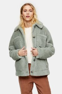 TOPSHOP Sage Teddy Borg Jacket / textured winter jackets